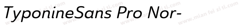 TyponineSans Pro Nor字体转换